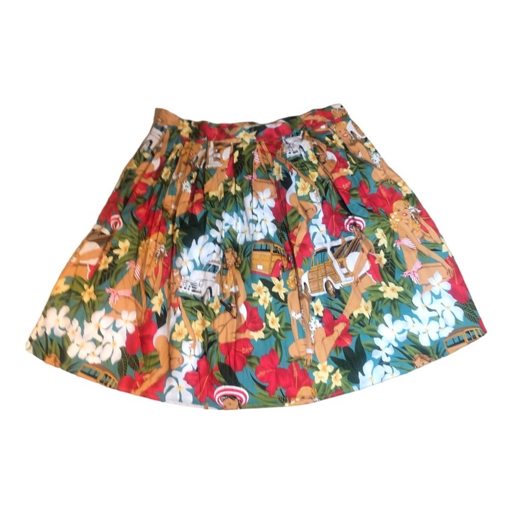 Grace Karin 1950s pinup graphics A-line skirt